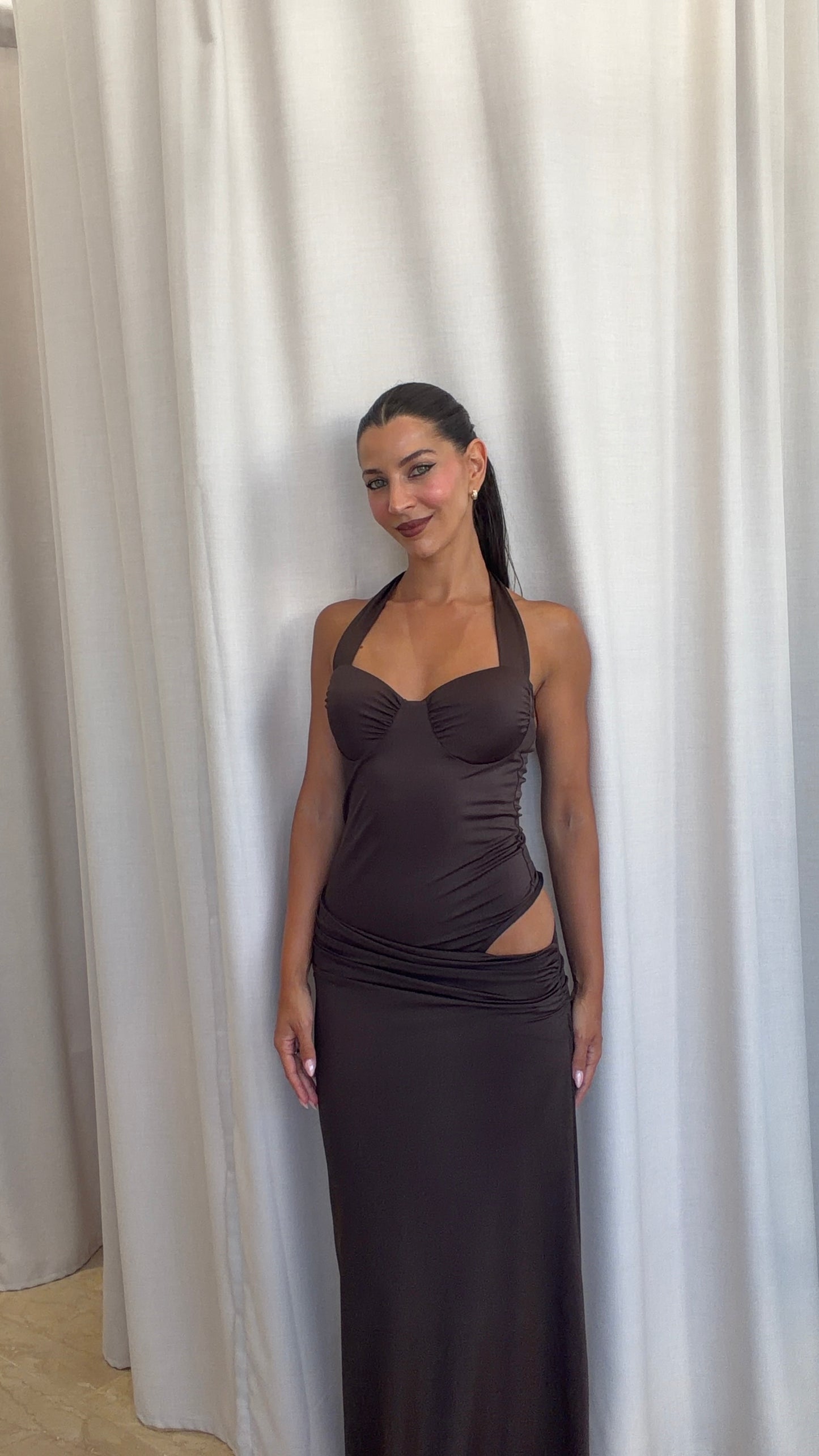 Bodycon Maxi Φόρεμα με άνοιγμα