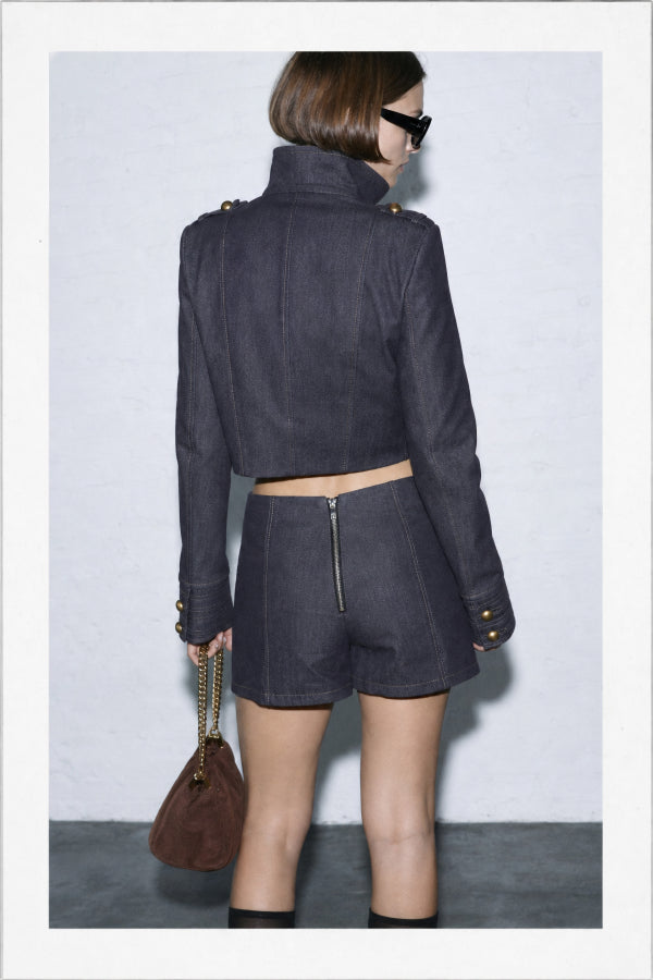 Lumina Denim Military Σετ Τζάκετ & Φούστα