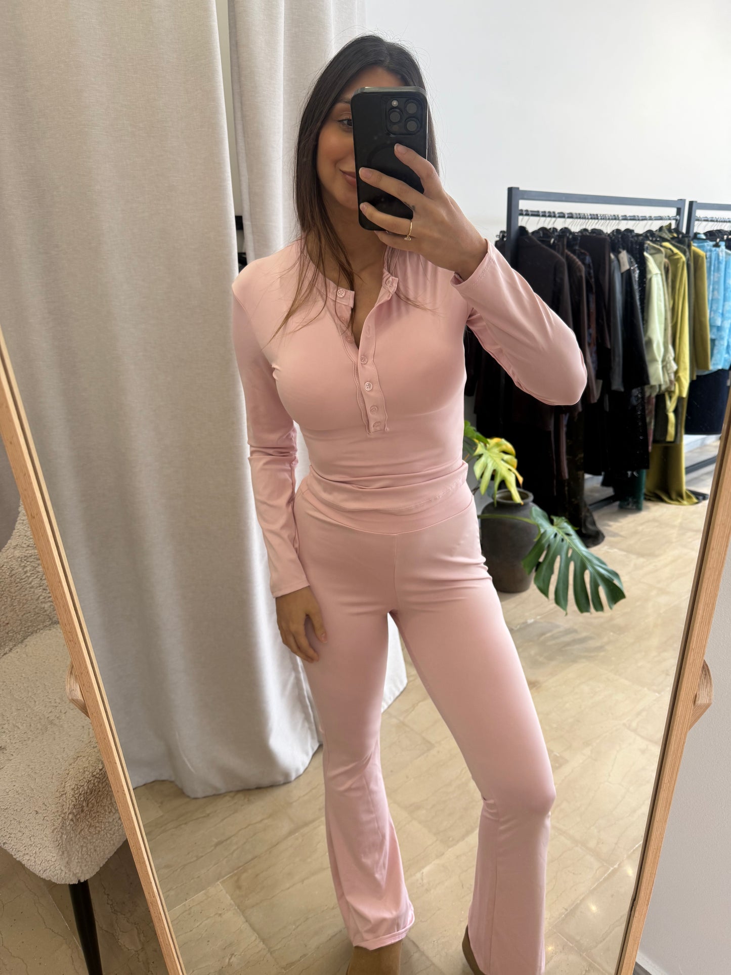 Σετ τοπ και παντελόνι με απαλή υφή