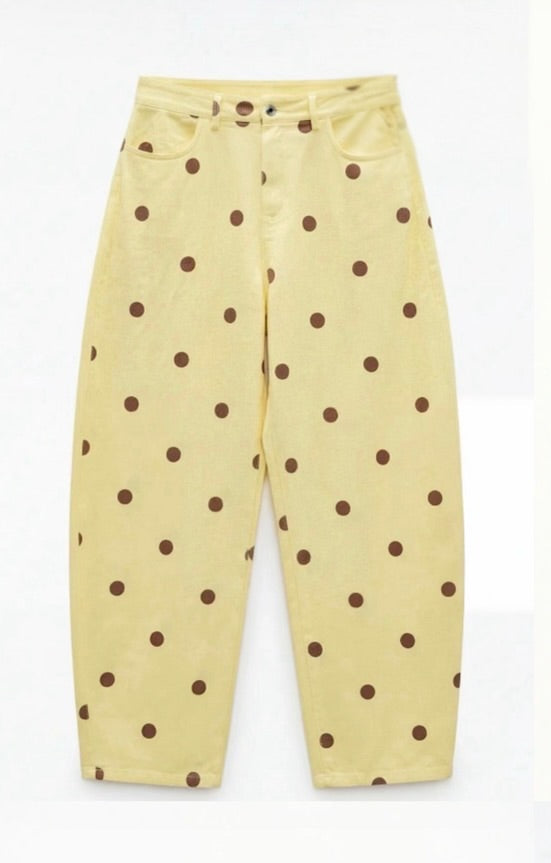 Lumina Polka Dot Παντελόνι με Πουά Σχέδιο