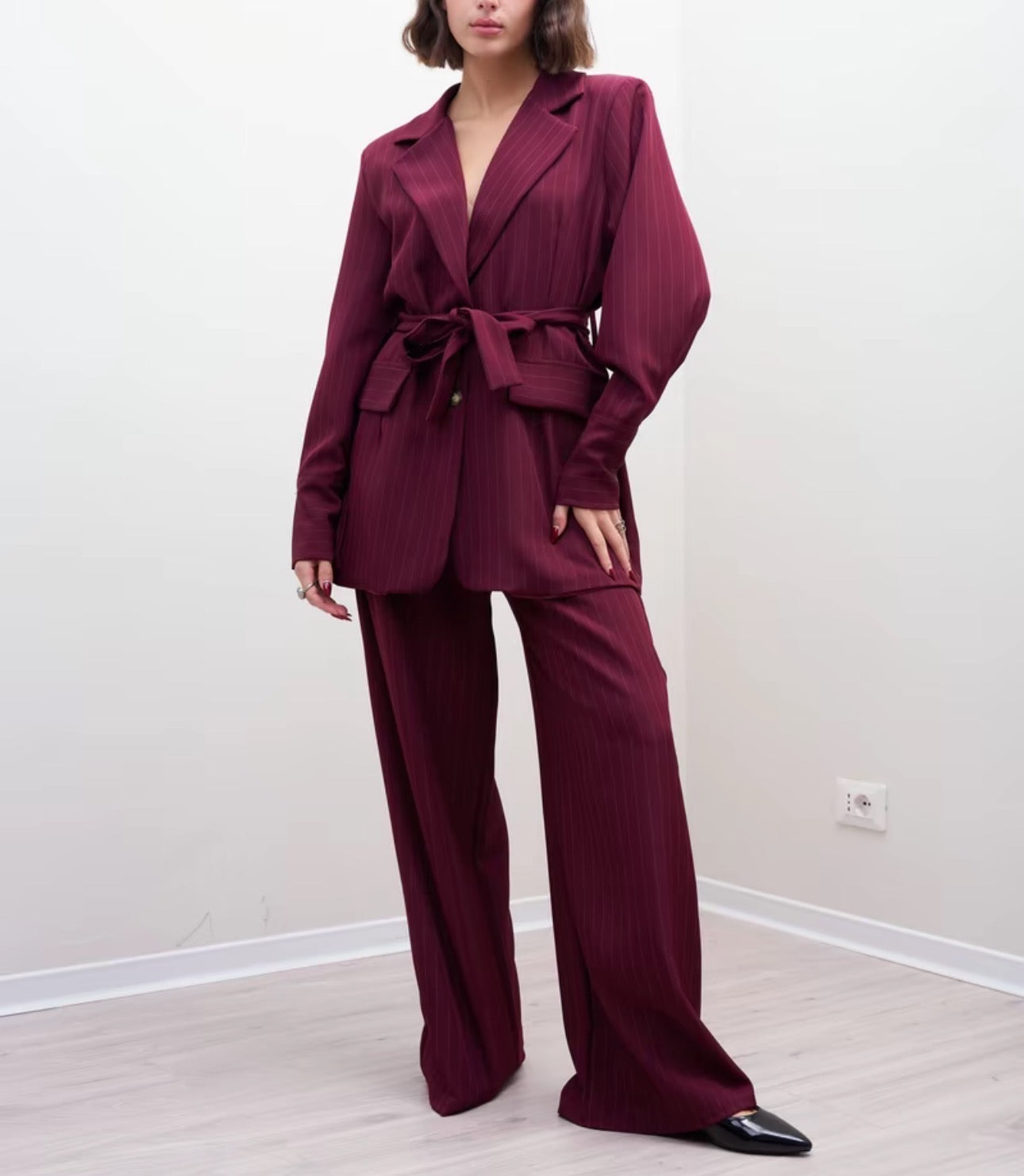 Σετ σακάκι και παντελόνι με ρίγα