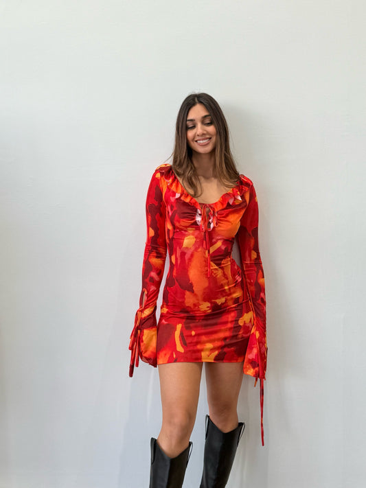 Tie dye mini φόρεμα