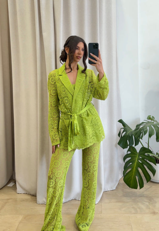 Lumina δαντελένιο σετ (Top – Σακάκι – Παντελόνι)