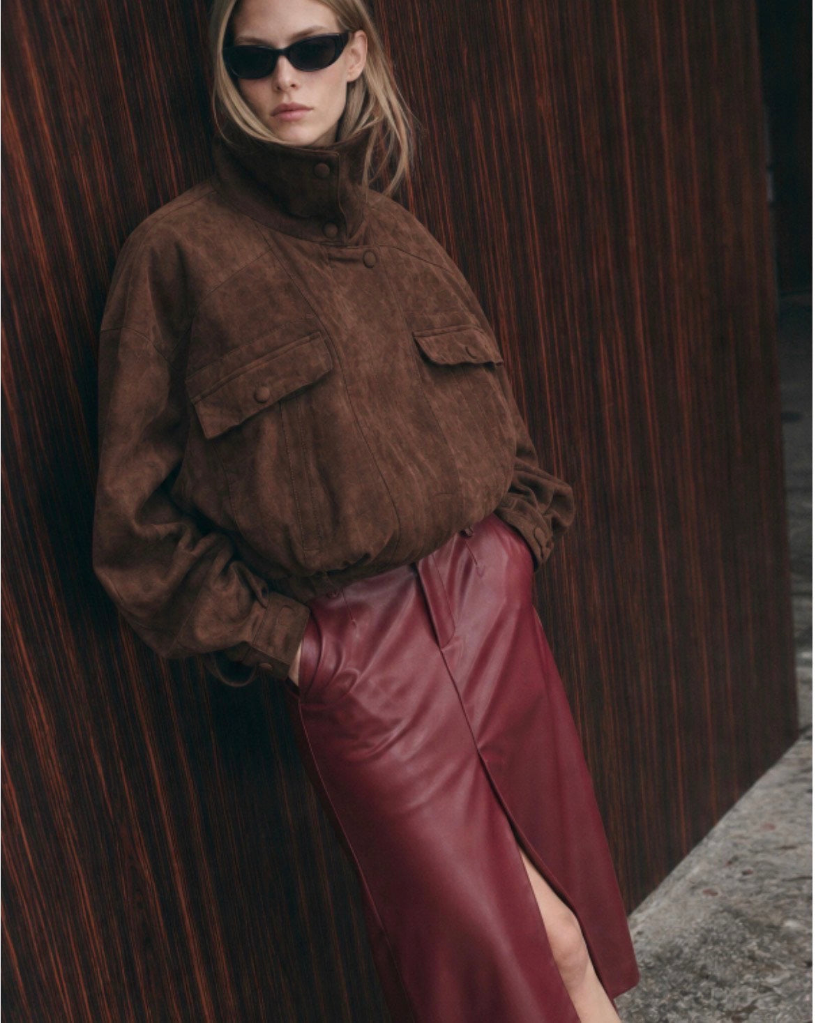 Lumina Suede Bomber Jacket