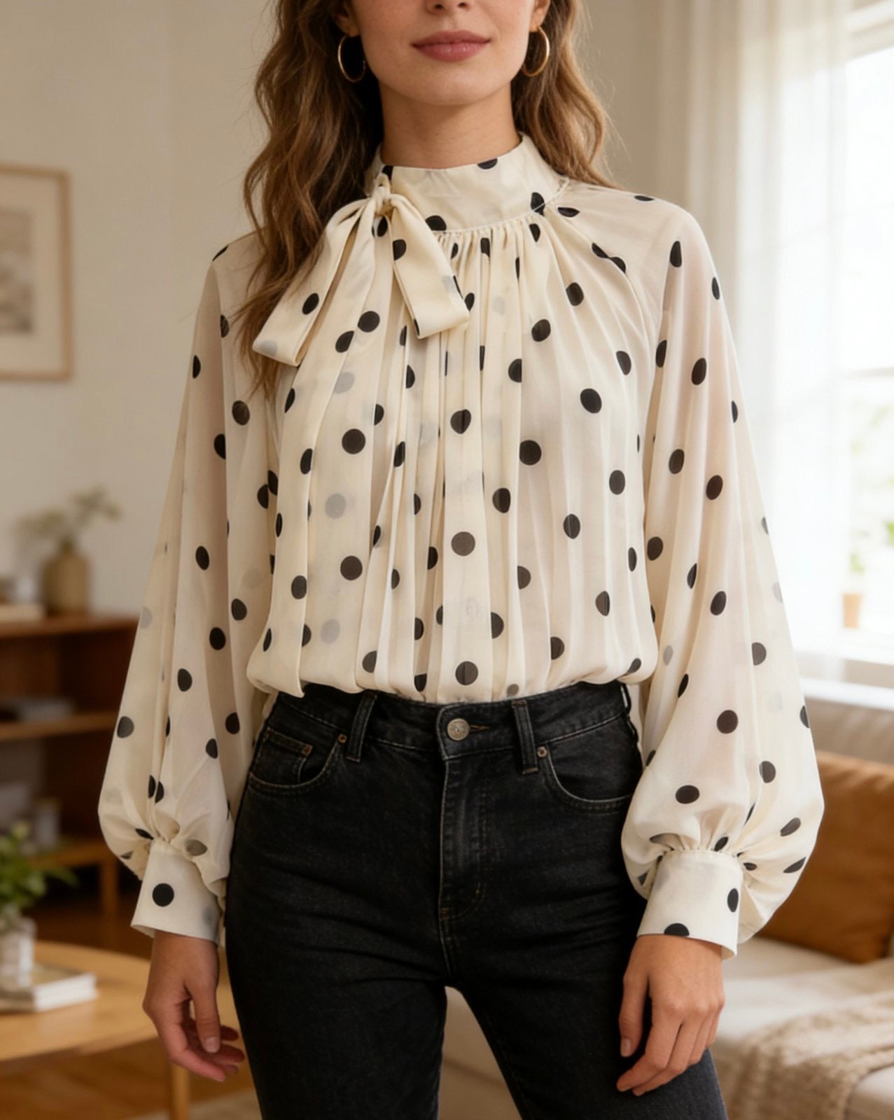 Πουκάμισο πουά με δέσιμο