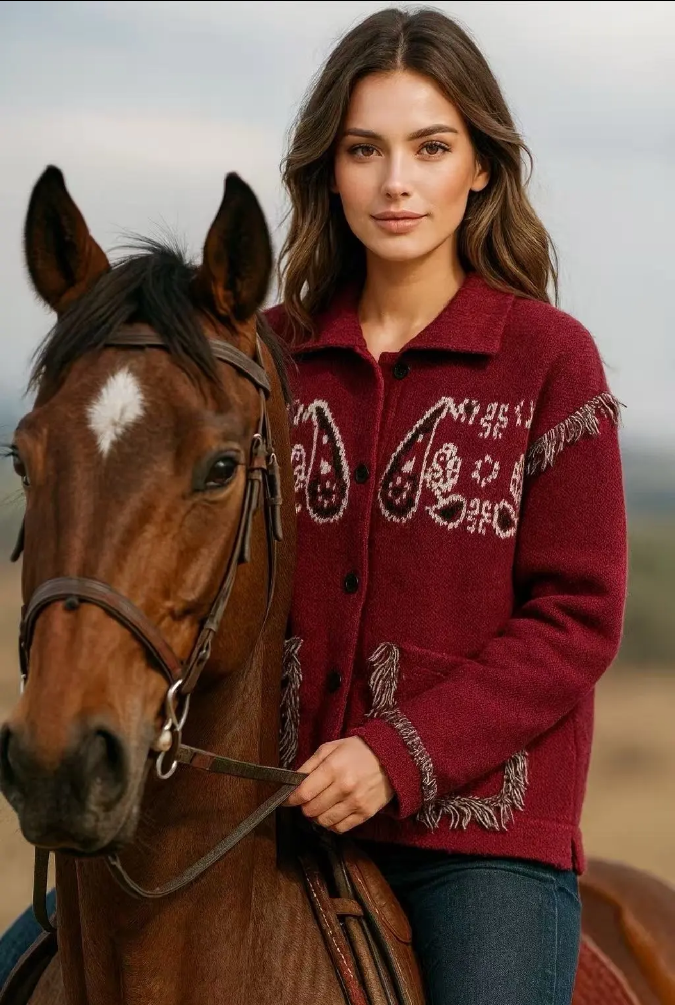 Ζακέτα bandana με κουμπιά