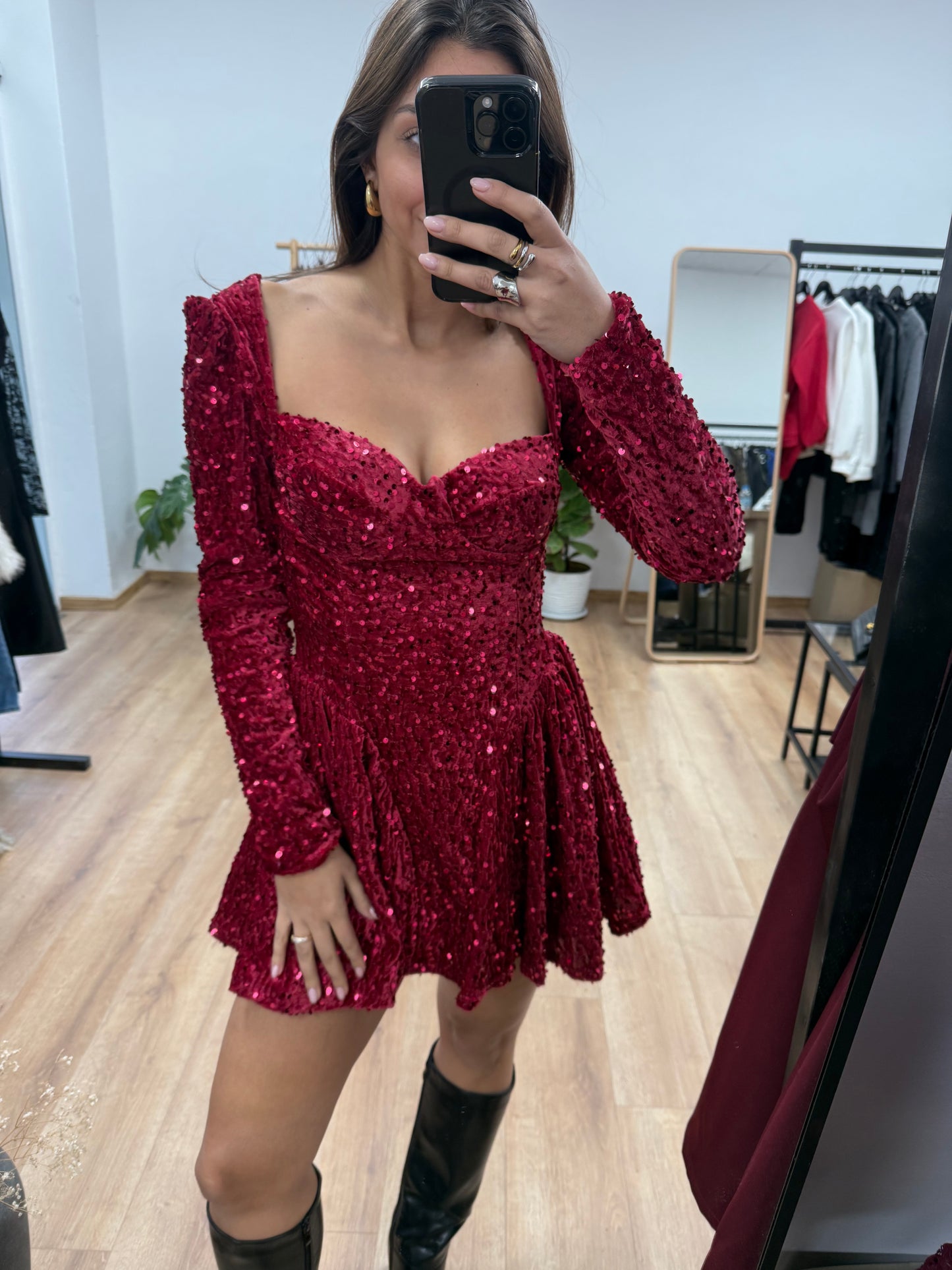 Μακρυμάνικο κορσέ φόρεμα