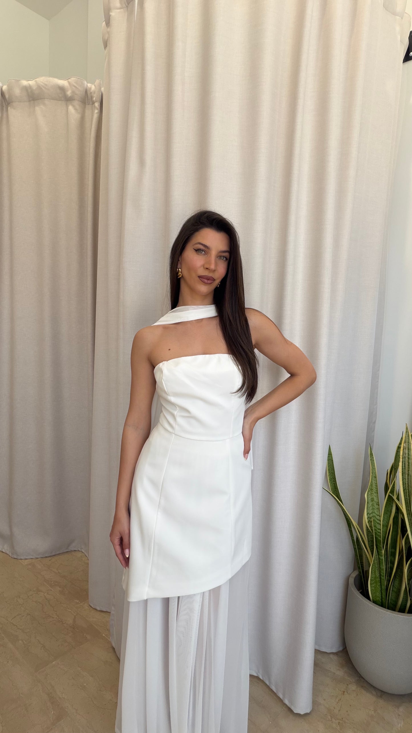 Lumina φόρεμα strapless με αποσπώμενη φούστα