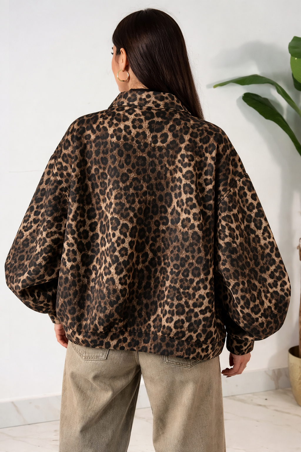 Λεοπάρ oversized τζάκετ
