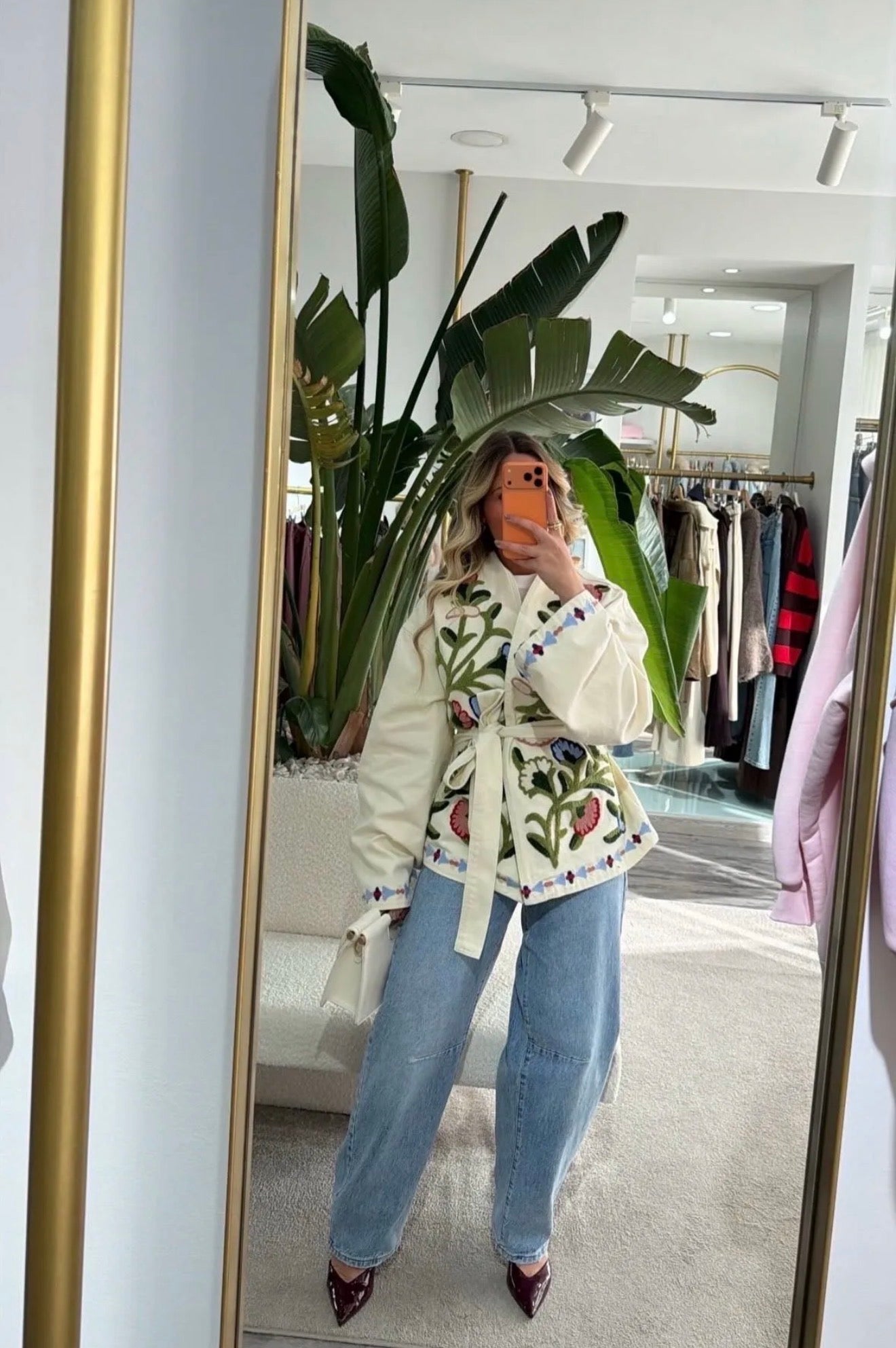 Τζάκετ με ζώνη botanical