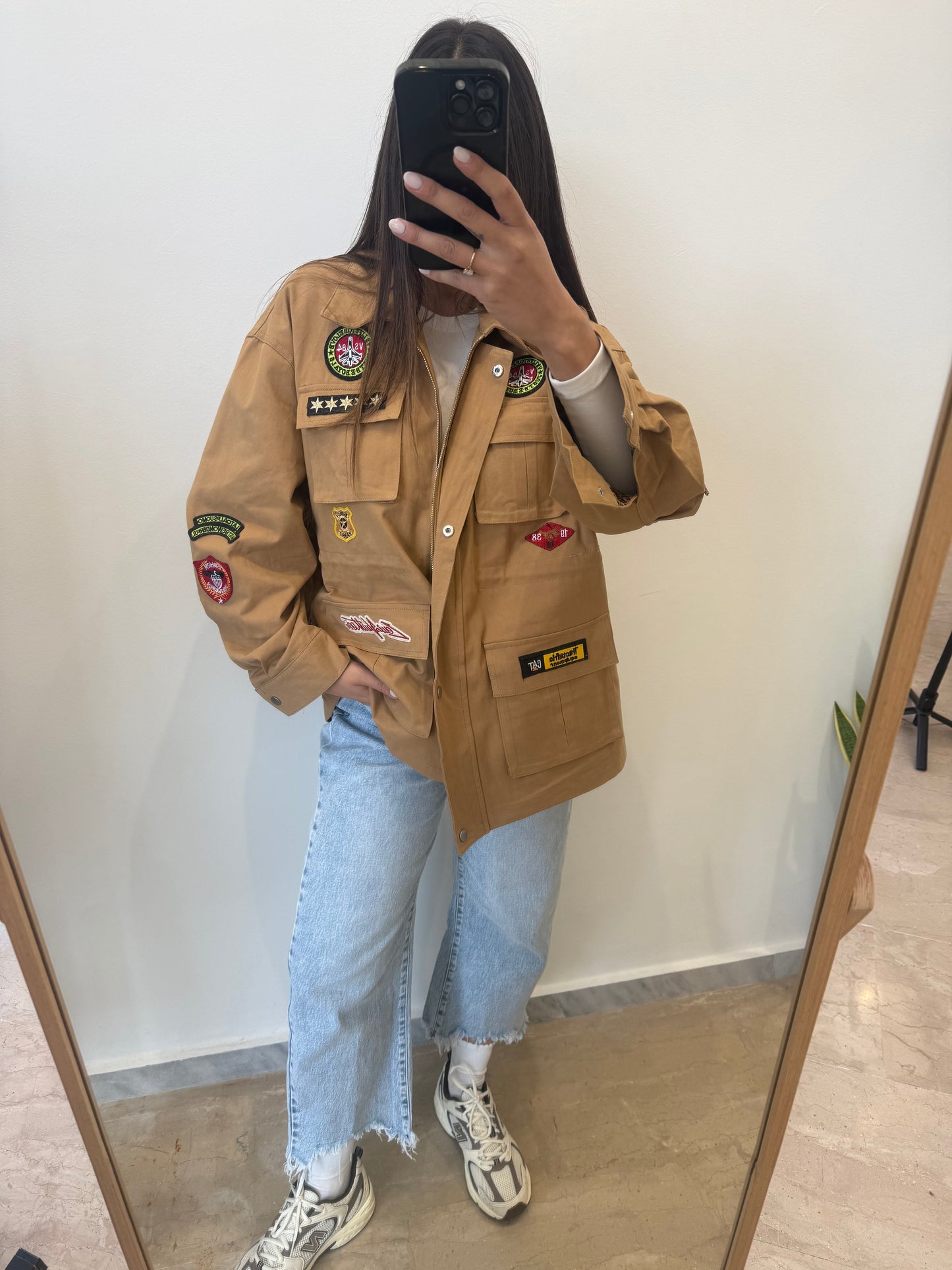 Spring Oversized jacket με patches
