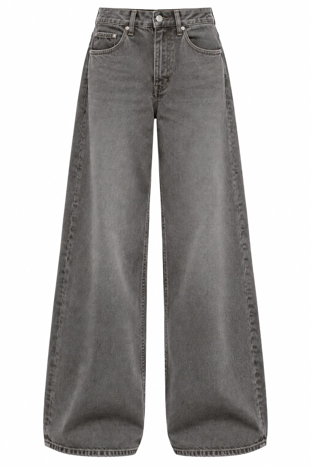 Wide leg τζιν washed γκρι
