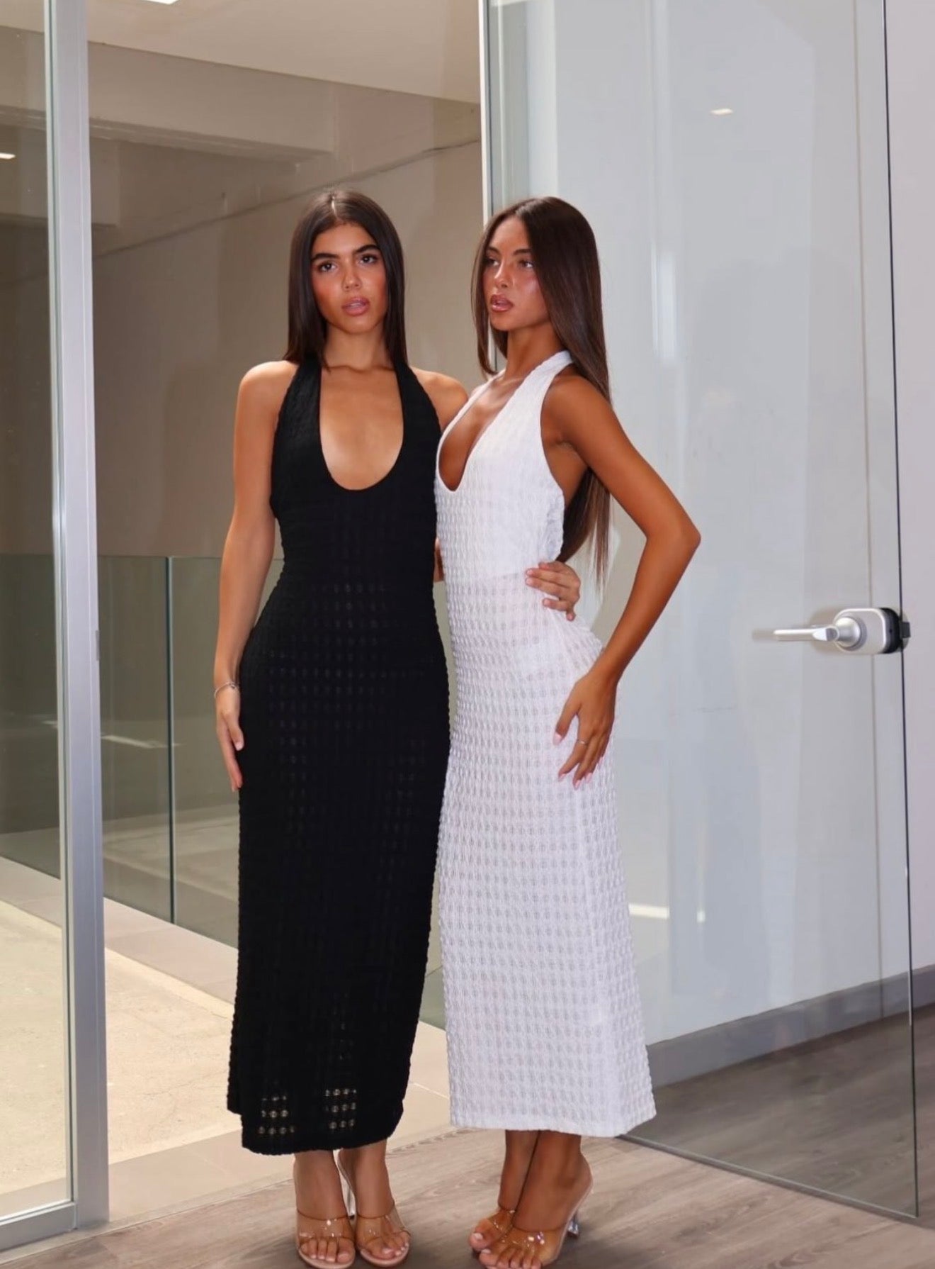 Πλεκτό Maxi Φόρεμα Halter