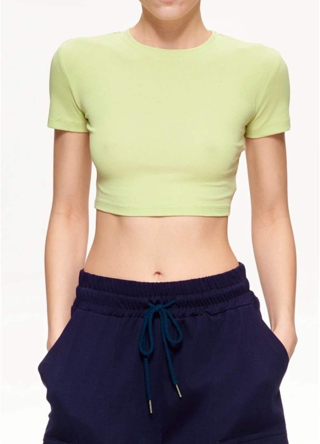 Lumina Basic Crop Top Κοντομάνικο