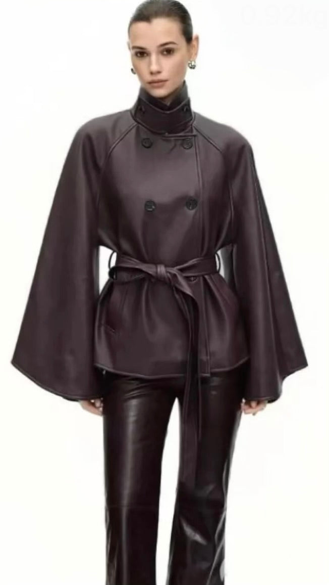 Jacket με Ζώνη & Φαρδιά Μανίκια