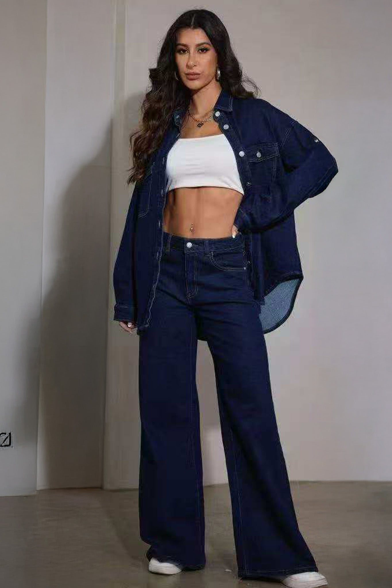 Τζιν σετ πουκάμισο και παντελόνι