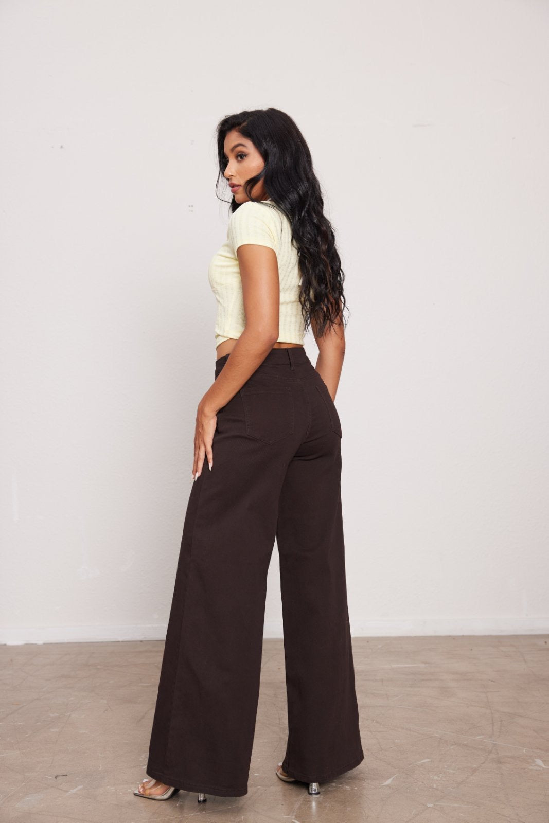 Wide leg ελαστικό τζιν