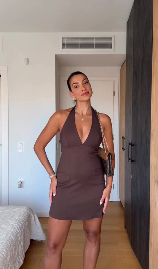 Halter mini φόρεμα
