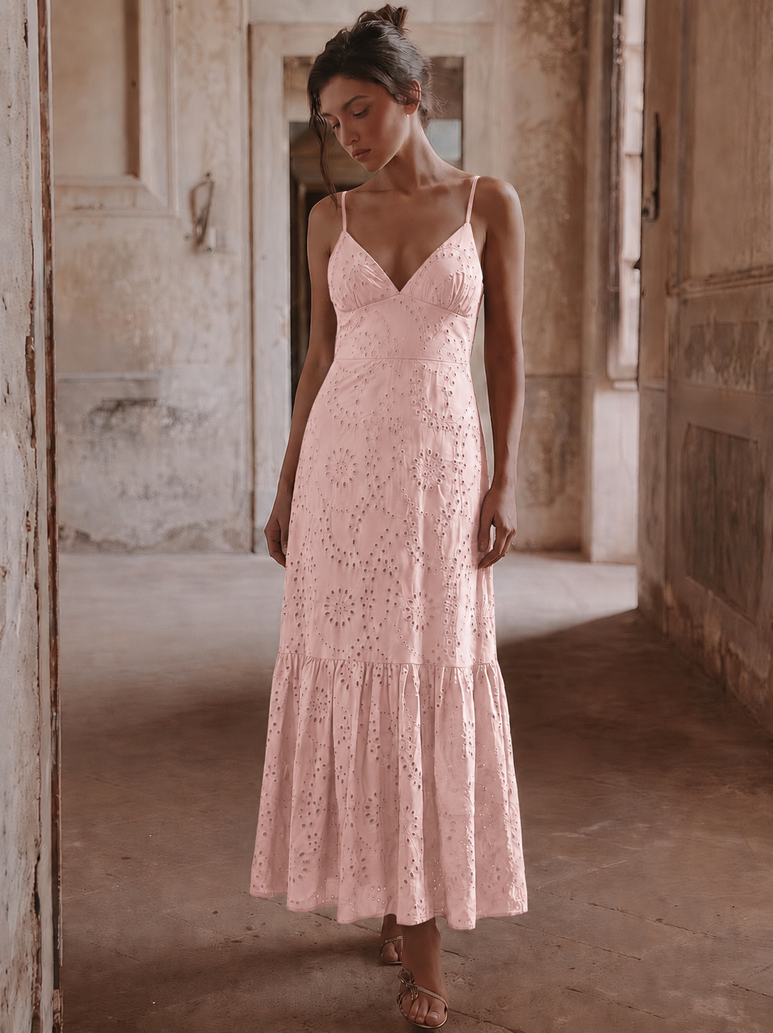 Broderie Maxi Φόρεμα
