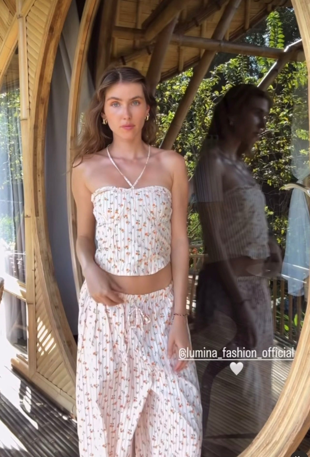 Lumina Σετ τοπ & παντελόνι με λάστιχο floral