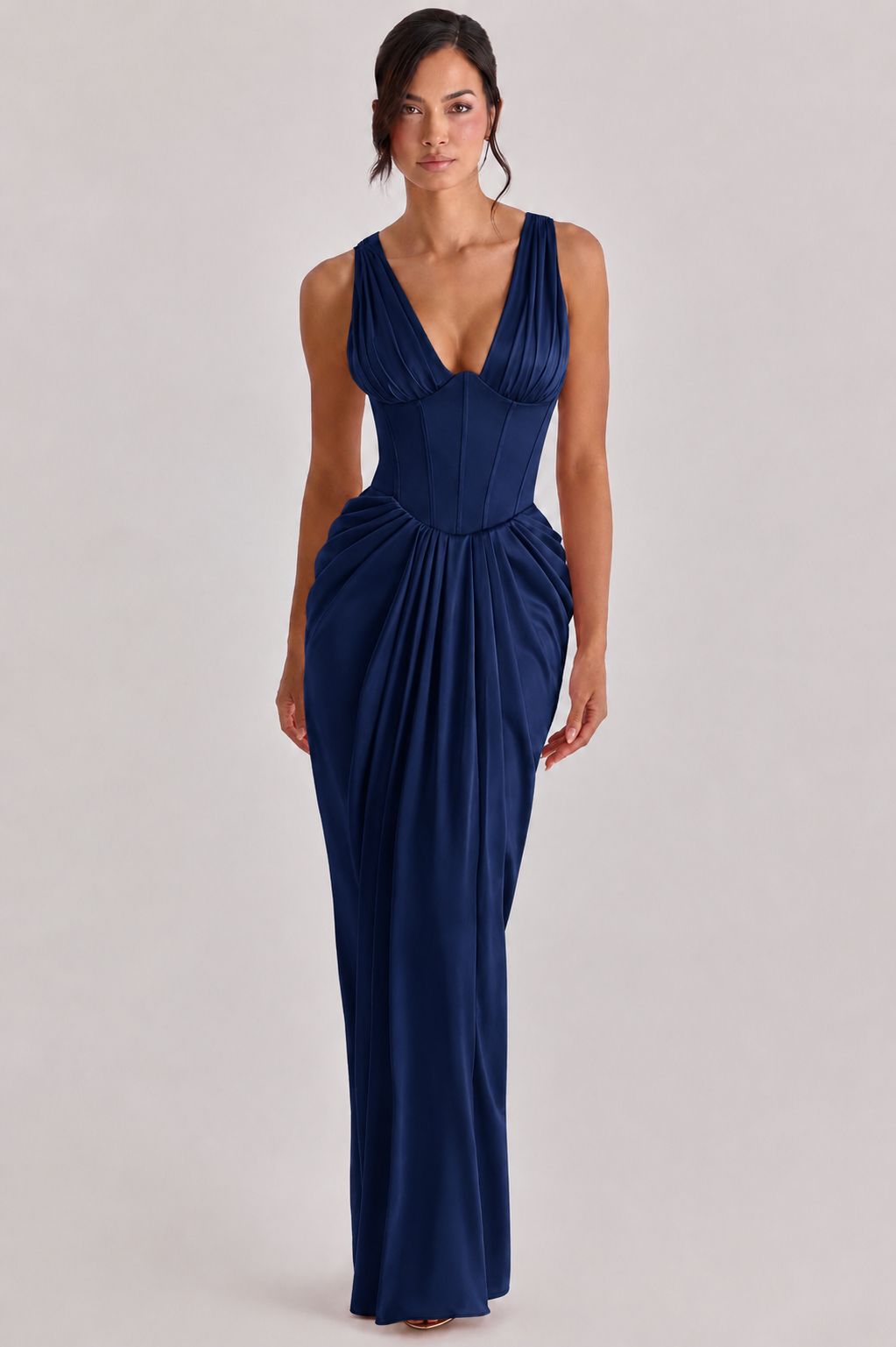 Maxi Φόρεμα με Κορσέ Draped