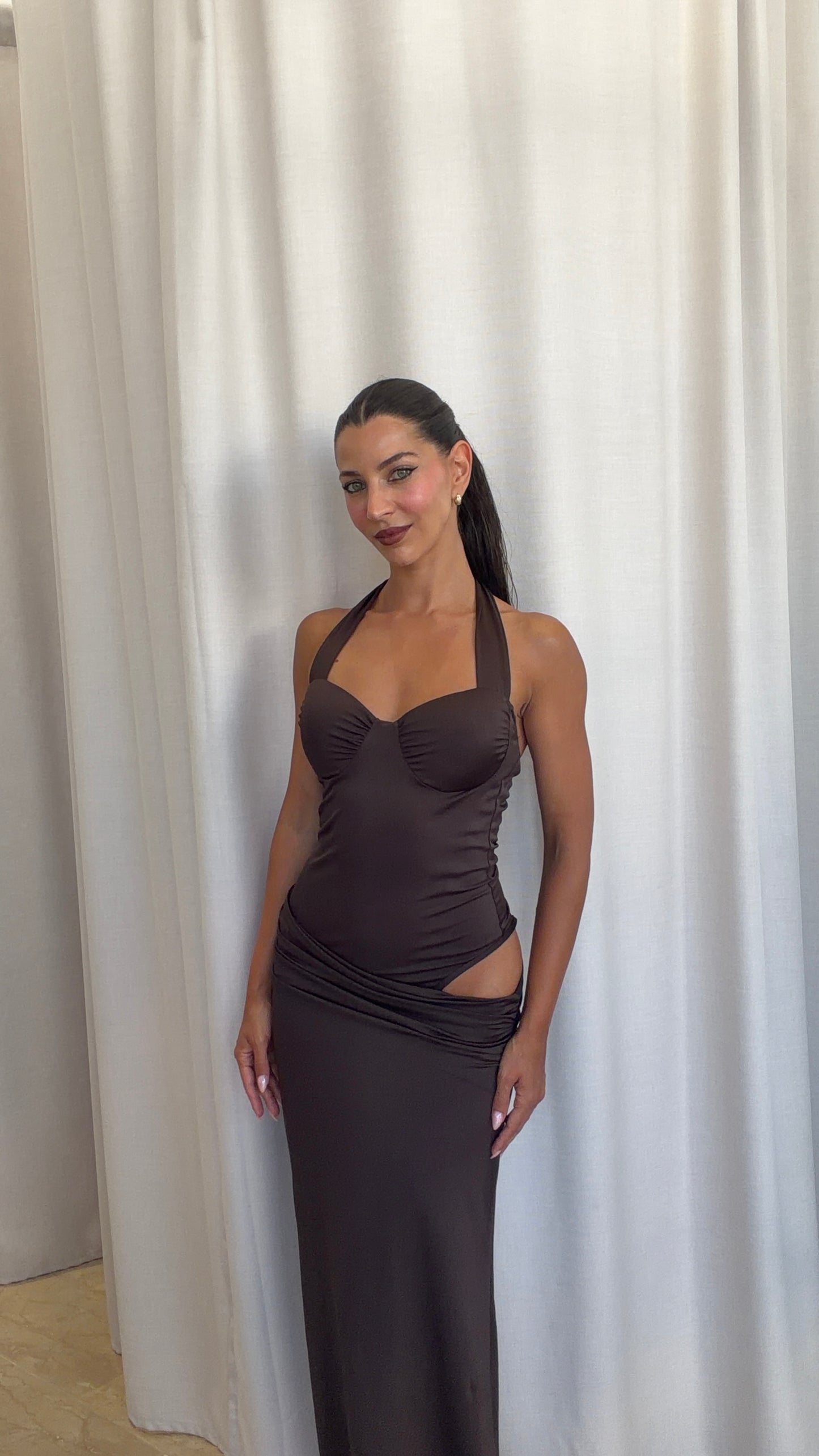 Bodycon Maxi Φόρεμα με άνοιγμα