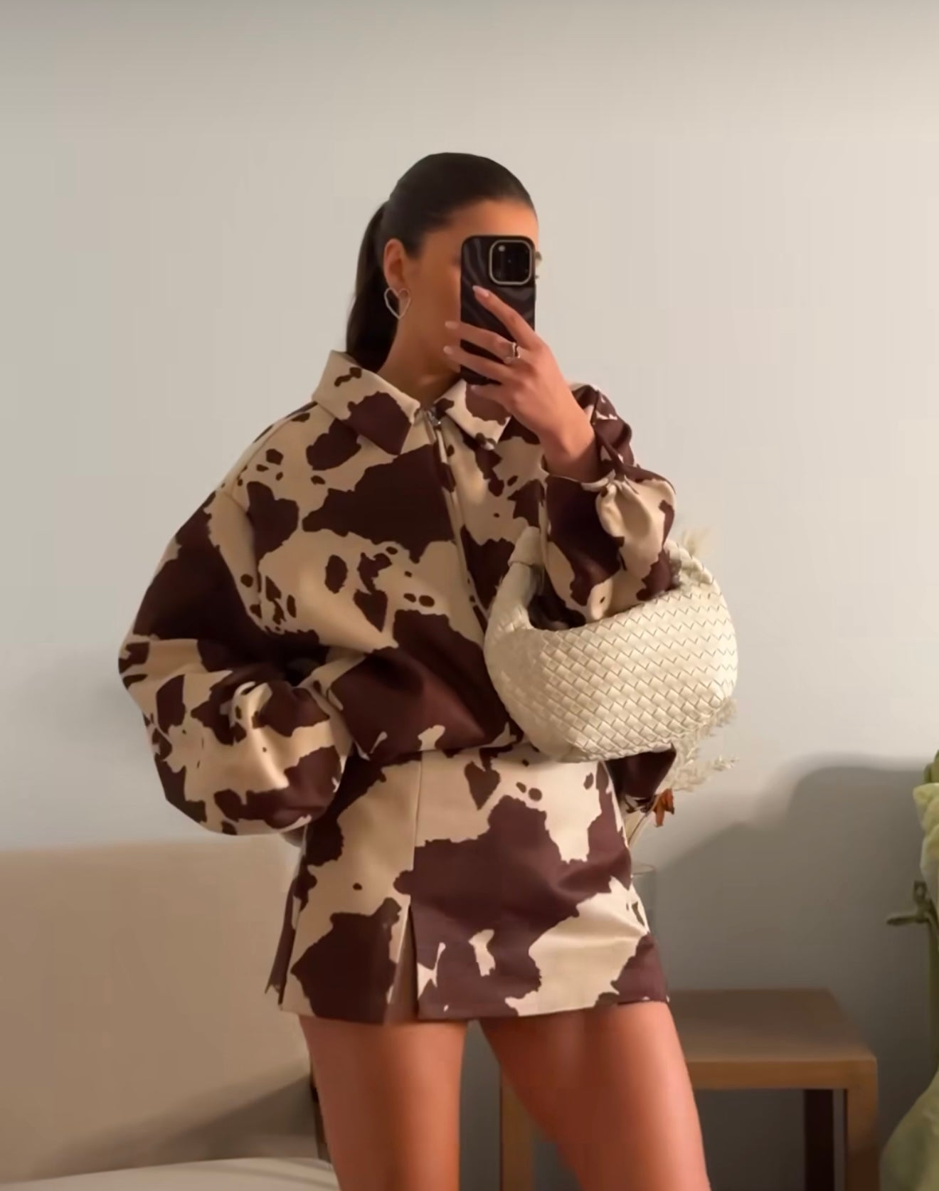 Animal Print Bomber Τζάκετ