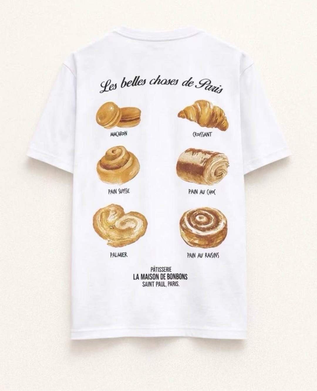 T-shirt Croissant Paris Lumina