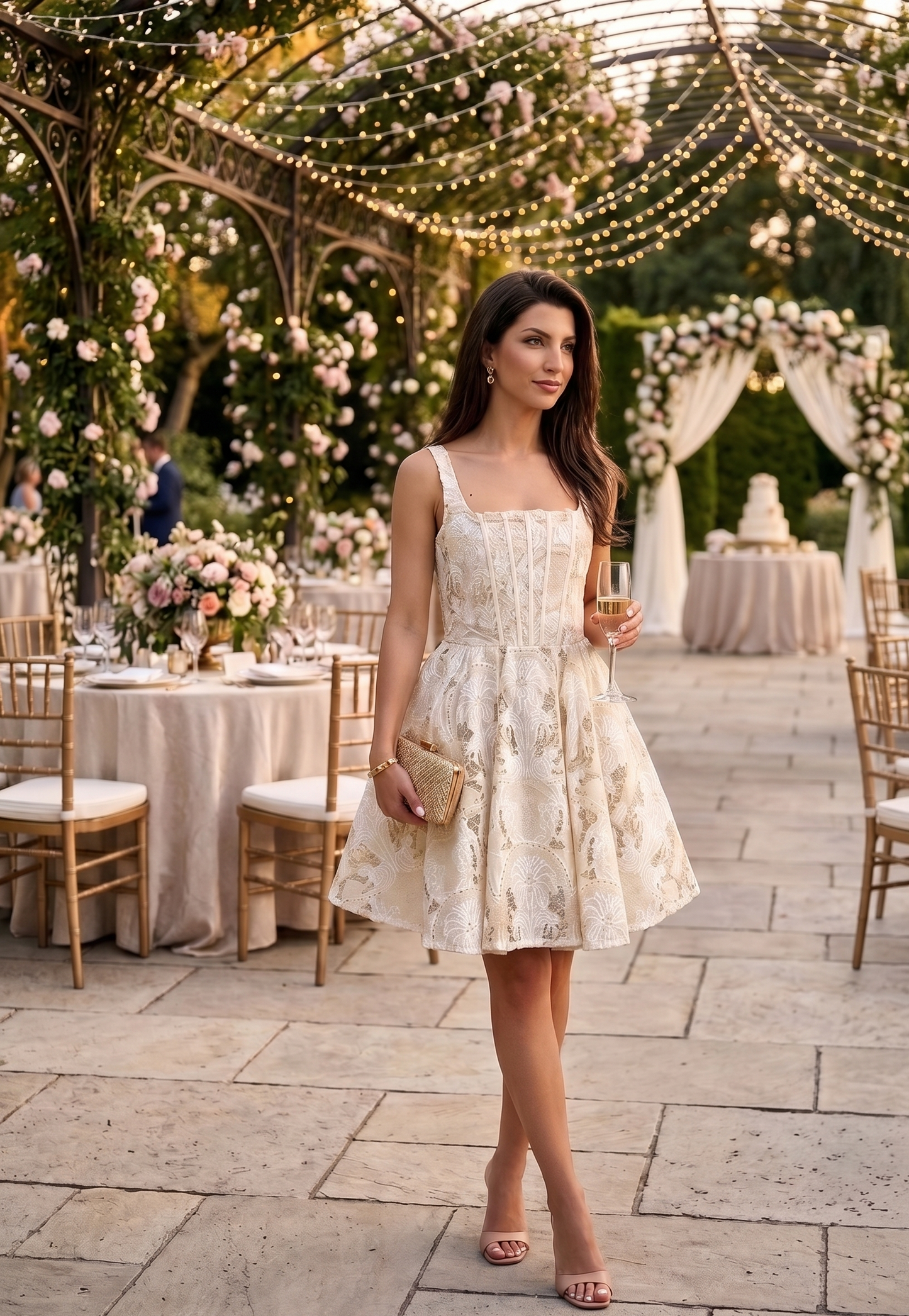 Premium Lace Mini Φόρεμα