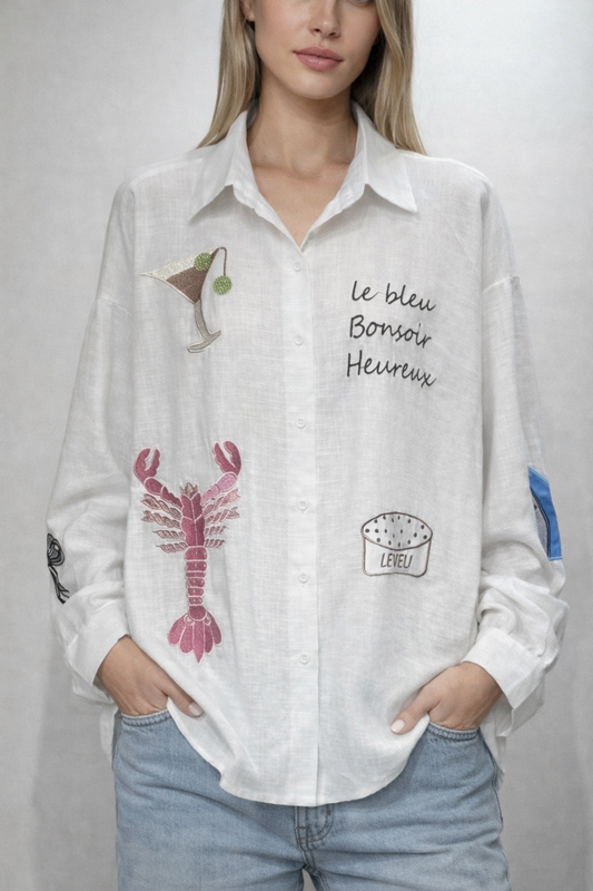 Πουκάμισο με Σχέδια & Κέντημα