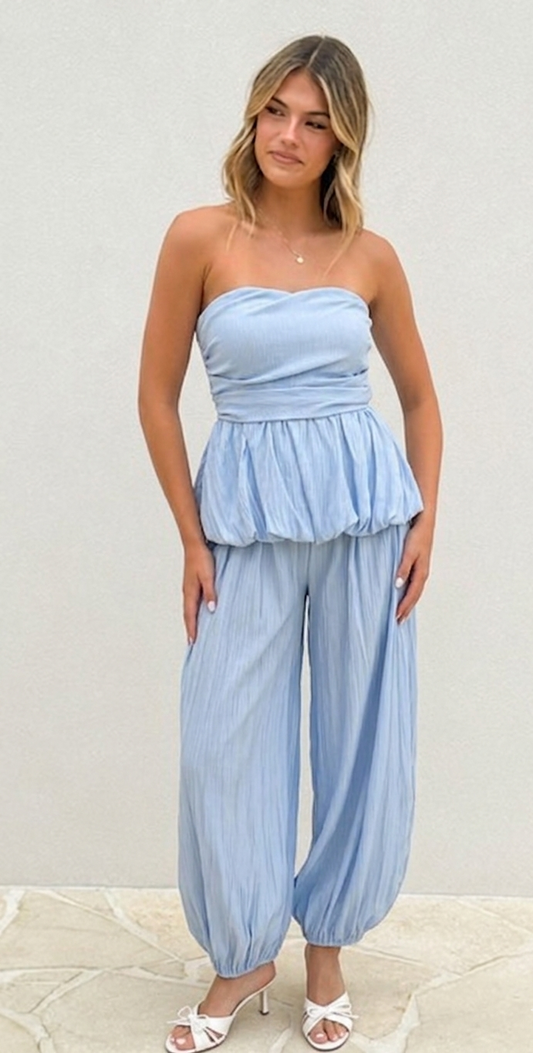 Σετ Strapless Τοπ & Παντελόνα One Size