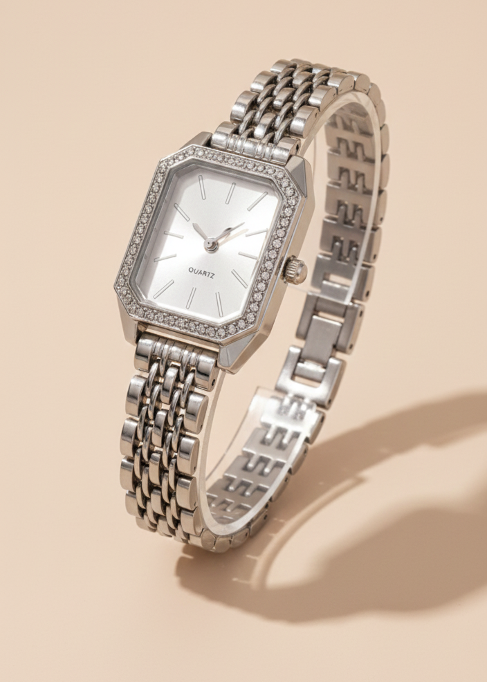 Γυναικείο Ρολόι με Μπρασελέ & Κρύσταλλα