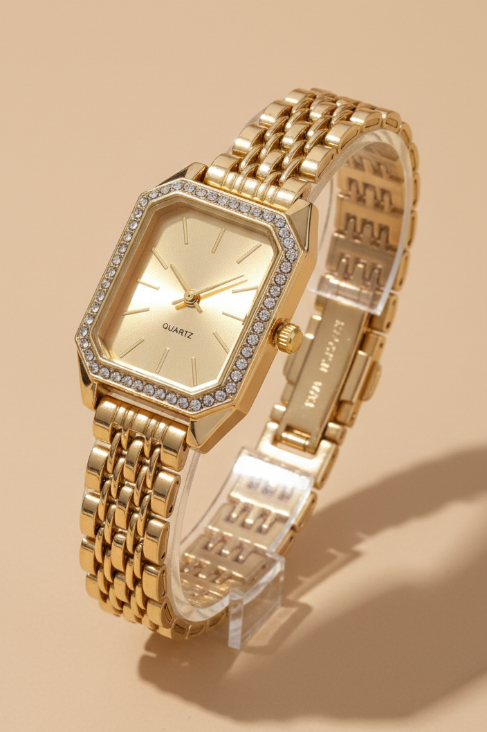 Γυναικείο Ρολόι με Μπρασελέ & Κρύσταλλα