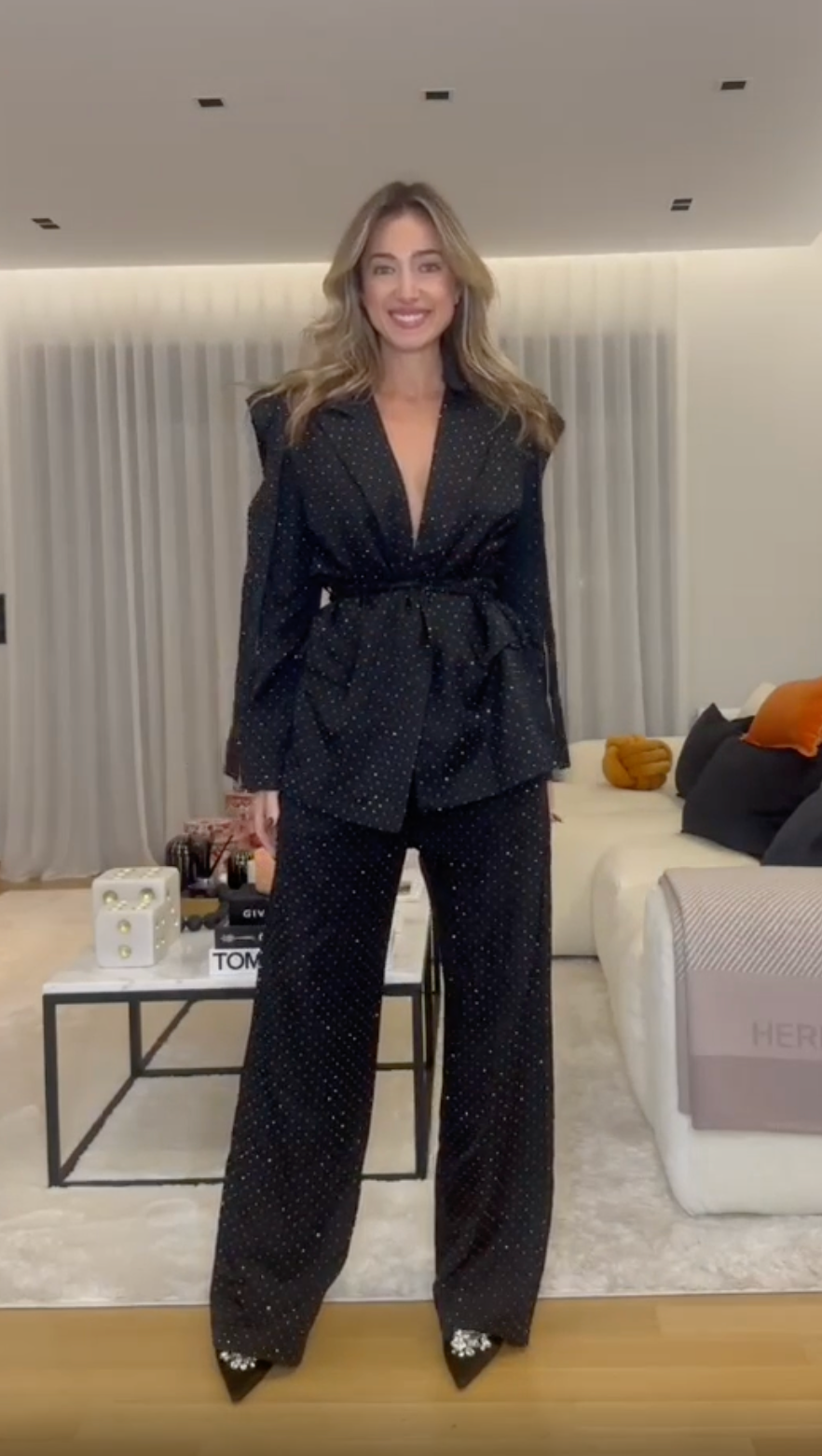 Σετ σακάκι και παντελόνι με στρας