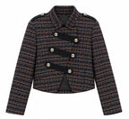 Lumina σετ tweed military - Μπλε ναυτικό σακάκι