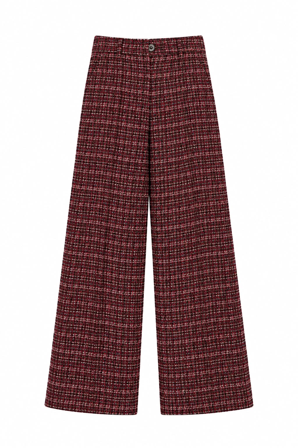 Lumina tweed wide leg παντελόνι - Μπορντό
