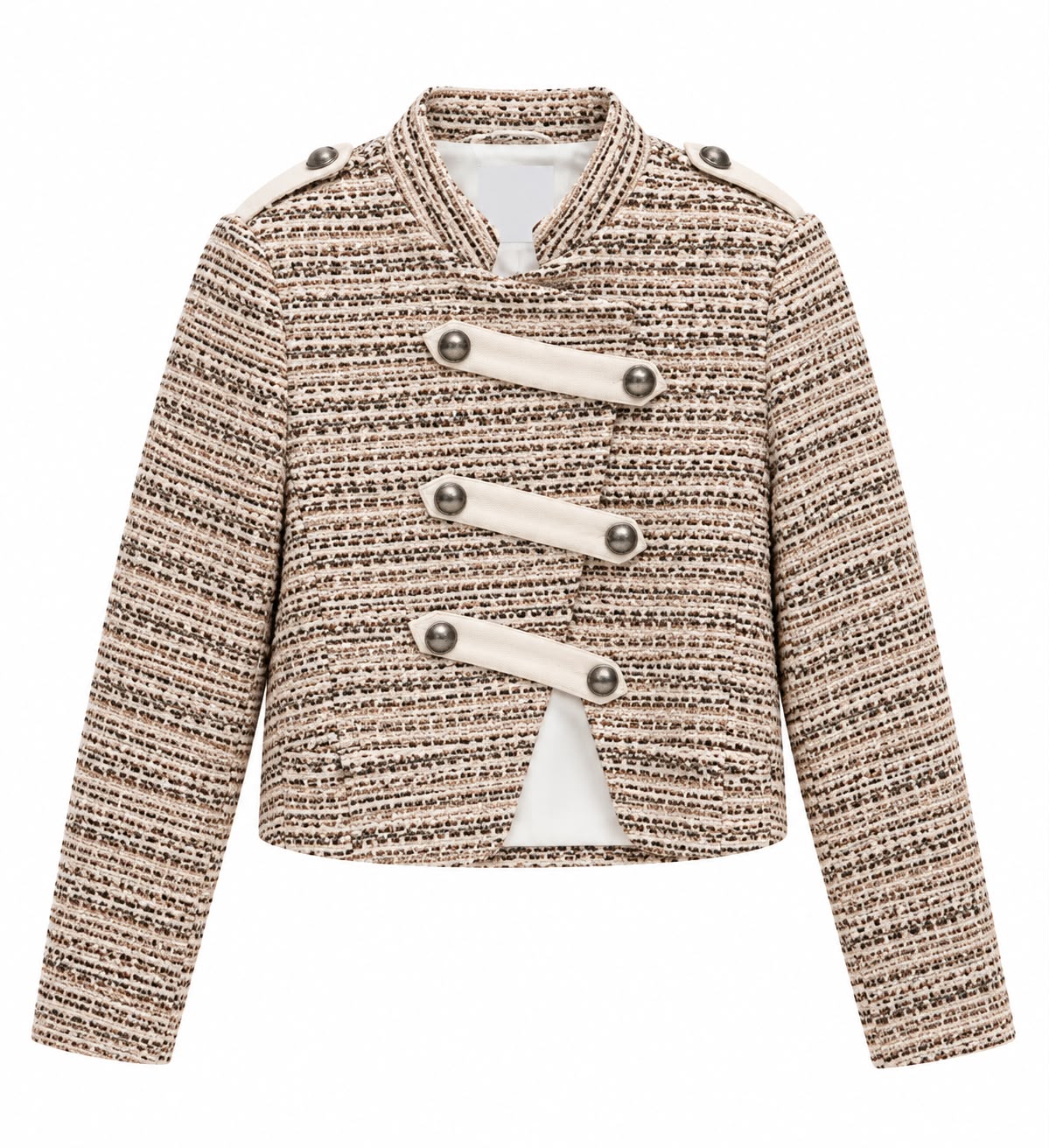 Lumina σετ tweed military - Μπεζ σακάκι