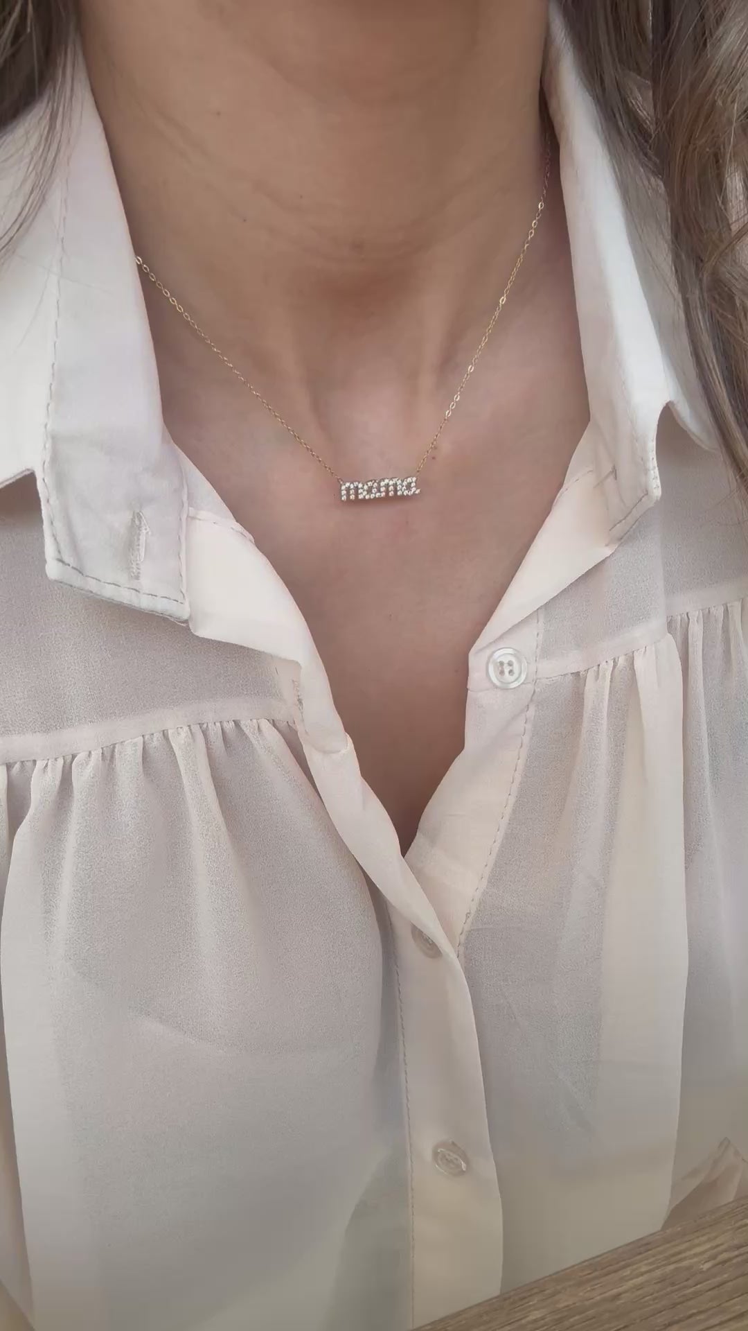 Mama κολιέ με αυξομείωση από Ανοξείδωτο Ατσάλι
