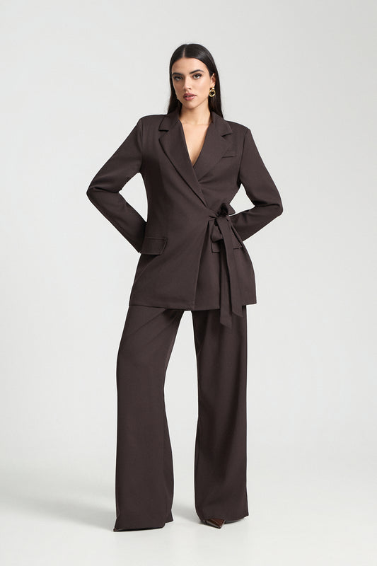 Σετ σακάκι και παντελόνι με δέσιμο