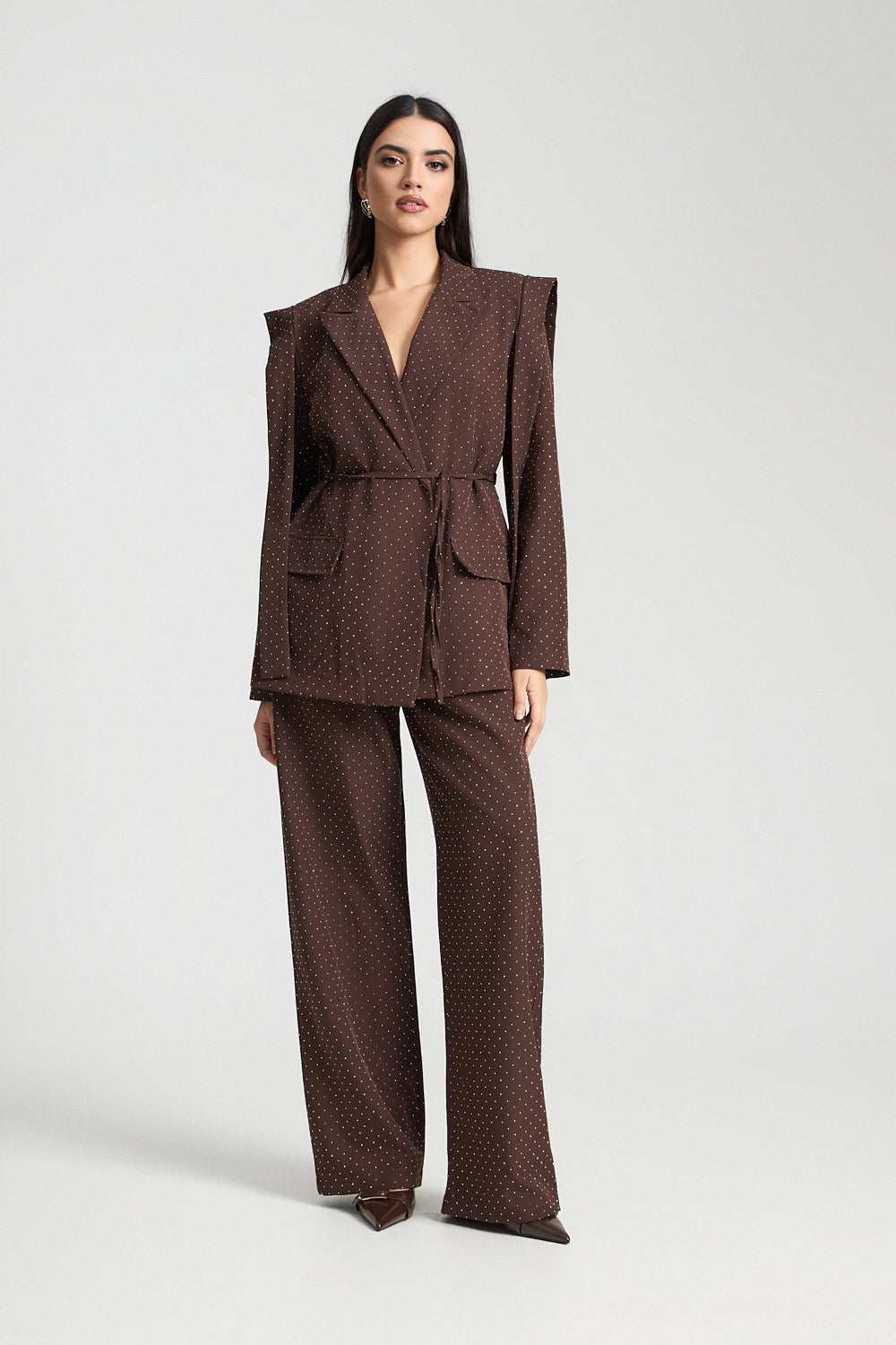 Σετ σακάκι και παντελόνι με στρας