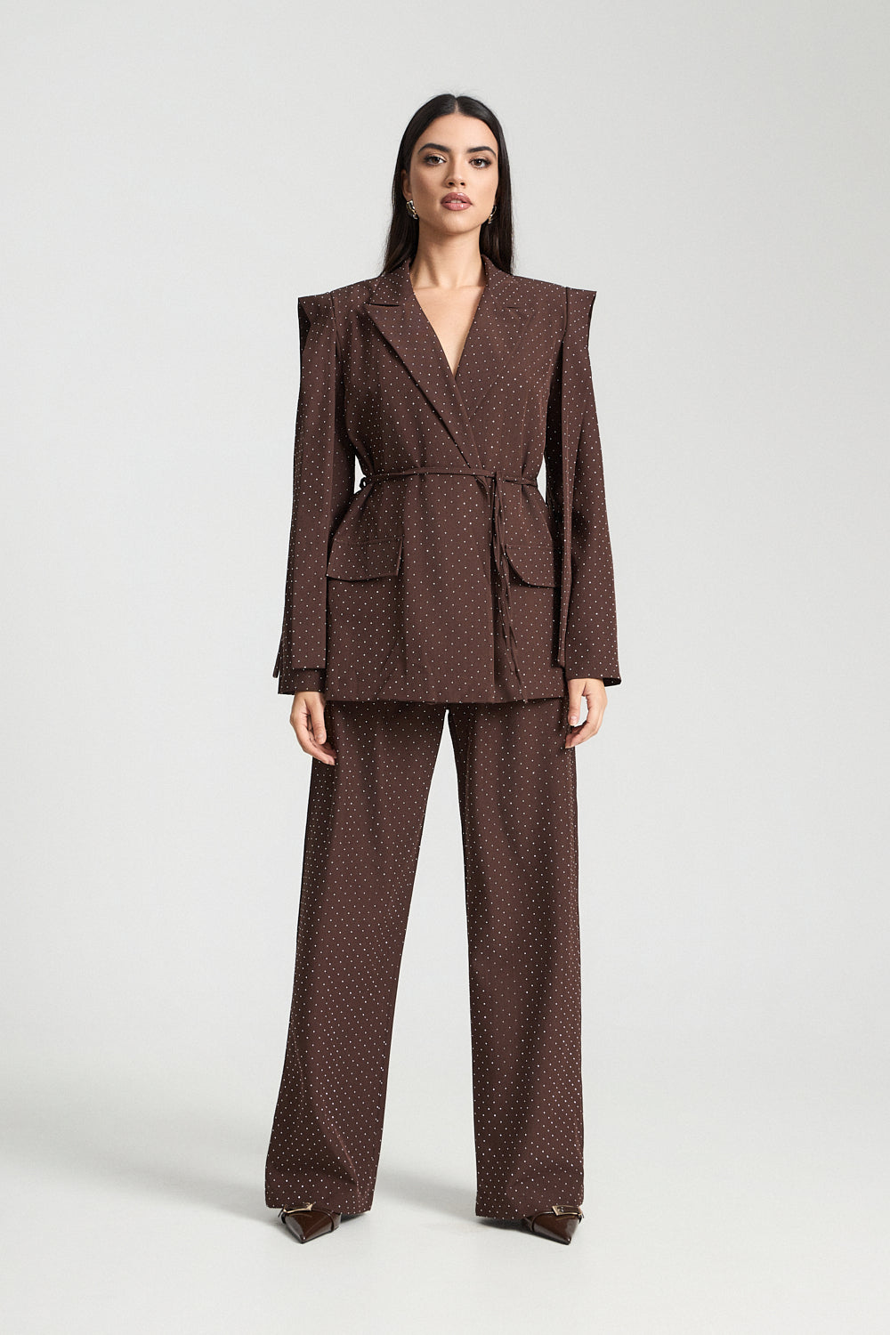 Σετ σακάκι και παντελόνι με στρας