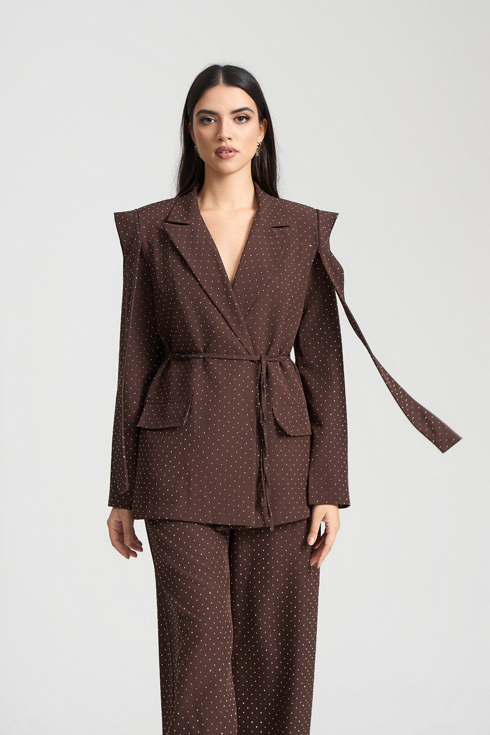 Σετ σακάκι και παντελόνι με στρας