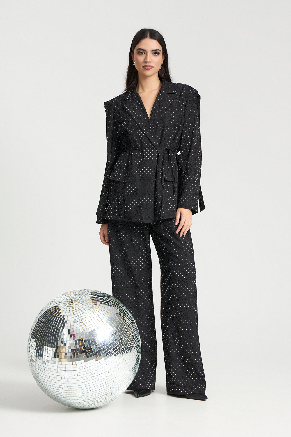 Σετ σακάκι και παντελόνι με στρας