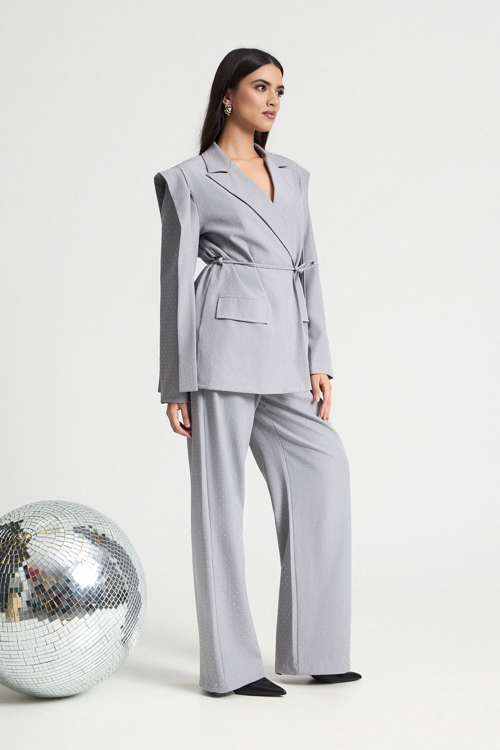 Σετ σακάκι και παντελόνι με στρας