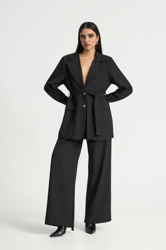 Σετ σακάκι και παντελόνι με ρίγα