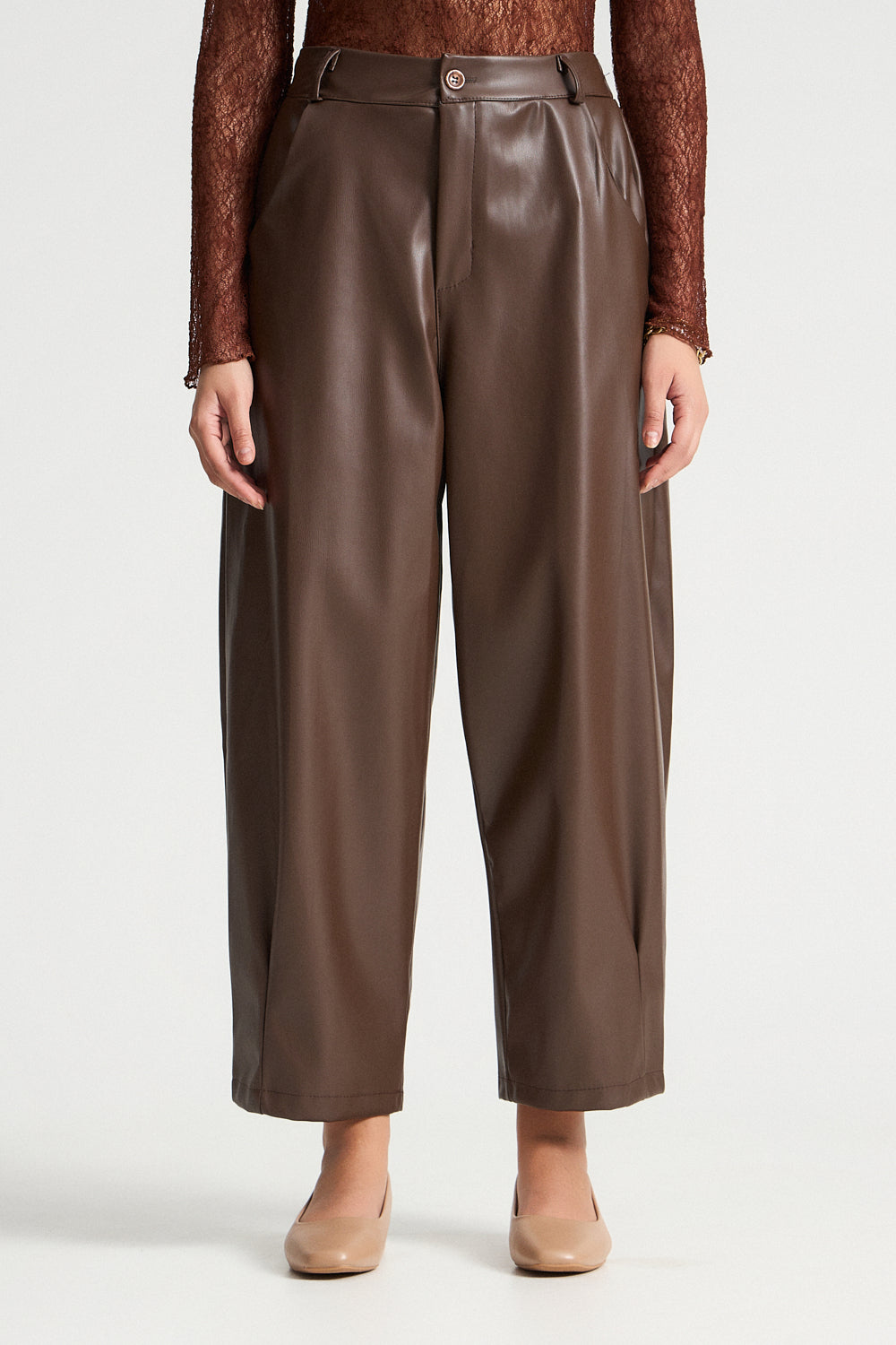 Δερματίνη παντελόνι loose