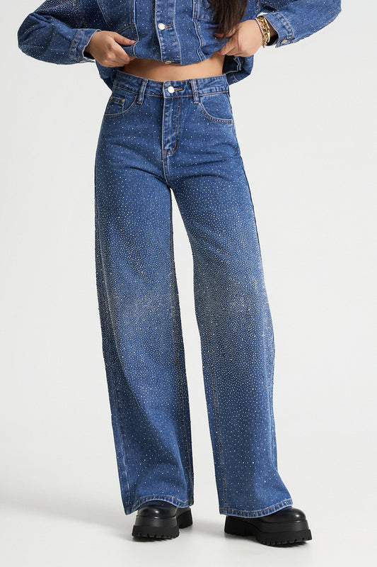 Τζιν παντελόνι με στρας