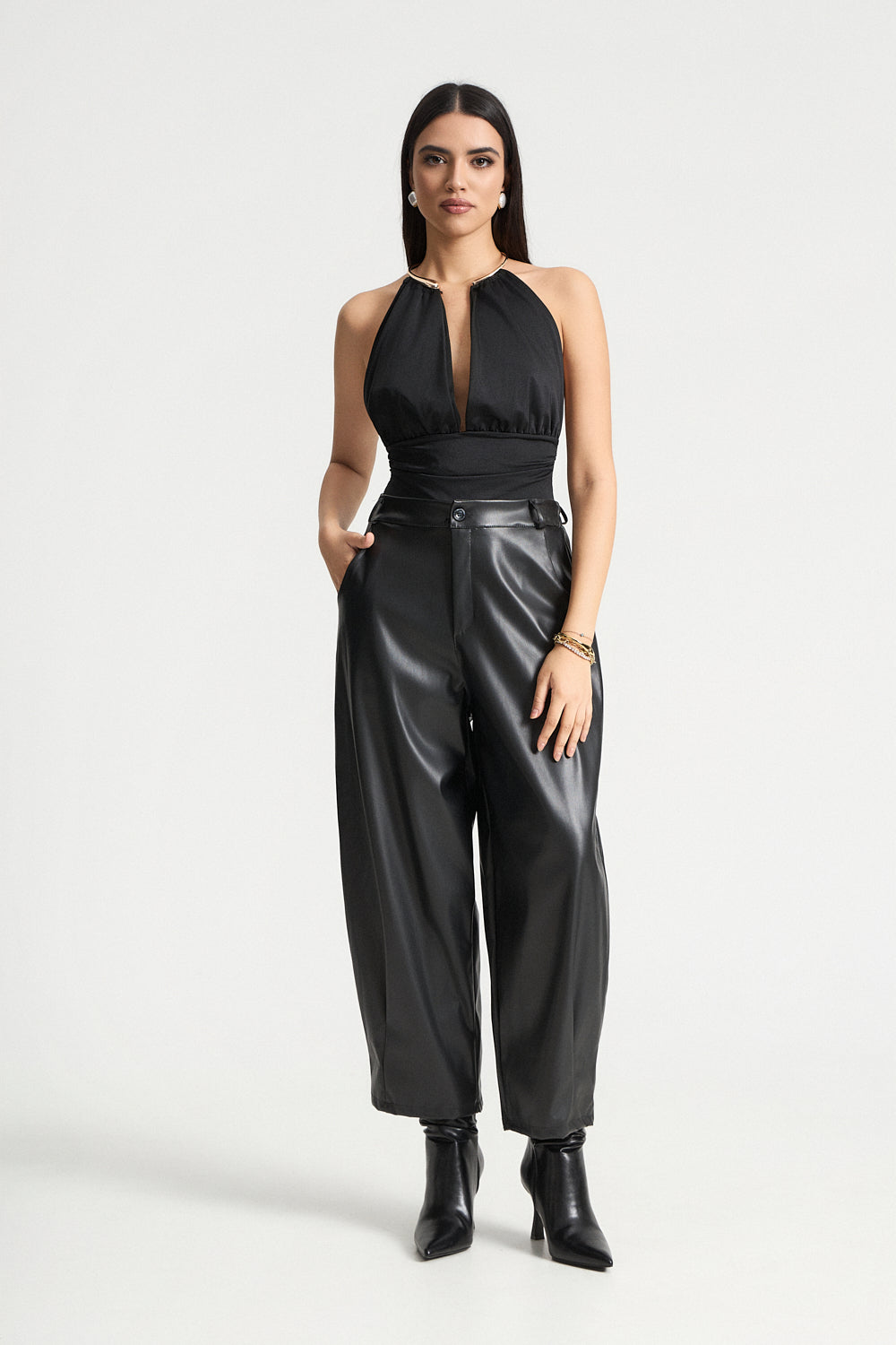 Δερματίνη παντελόνι loose