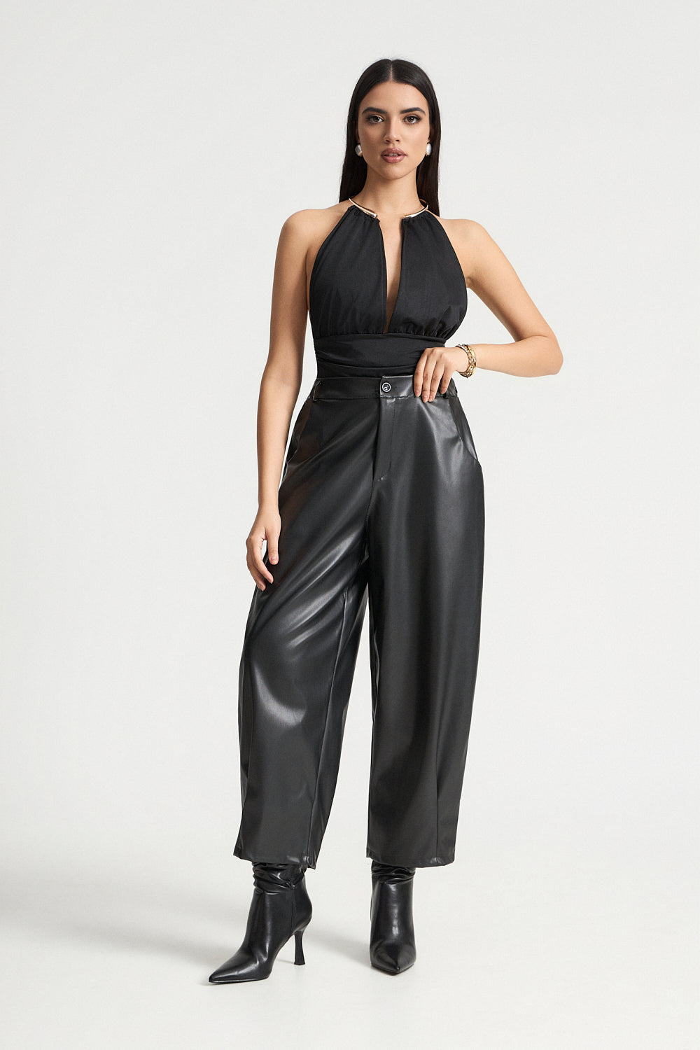 Δερματίνη παντελόνι loose