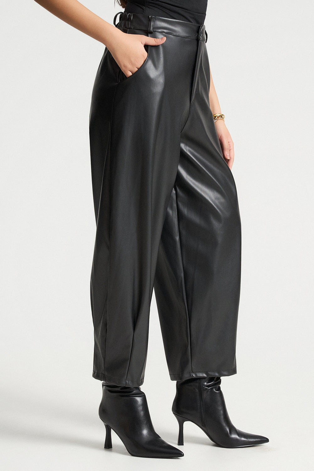 Δερματίνη παντελόνι loose